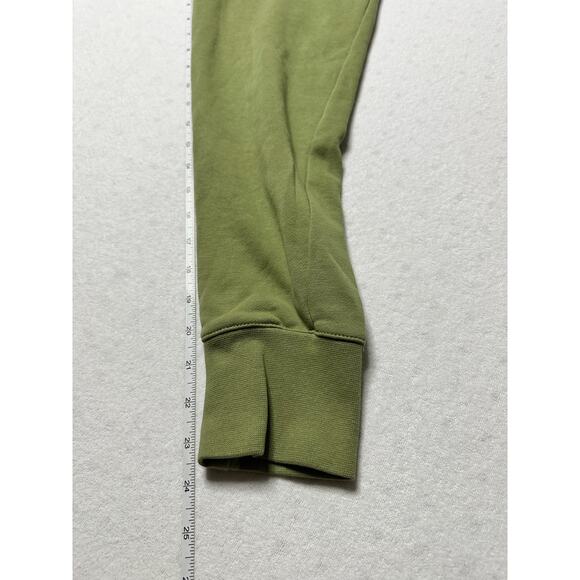 Nike Girls Joggers Youth Medium Green Fleece Sweatpants Gold Swoosh Y2K Style - Picture 5 of 5